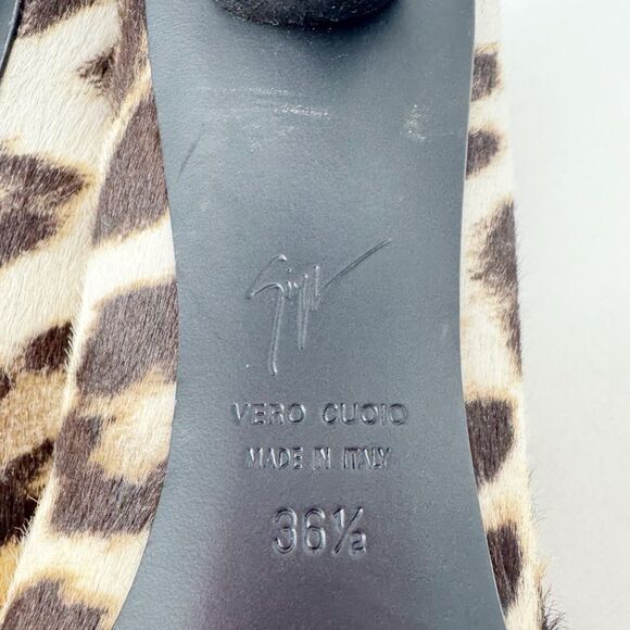 GIUSEPPE ZANOTTI | Ombré Animal Print Calf Hair Pump Heels Women’s Size 36.5 (6) - Picture 11 of 11